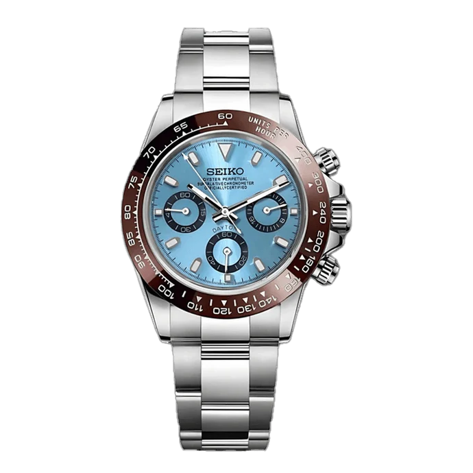 SEIKO MOD DAYTONA PLATINIUM