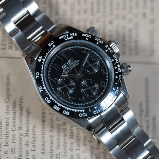 SEIKO MOD DAYTONA ARABIC BLACK