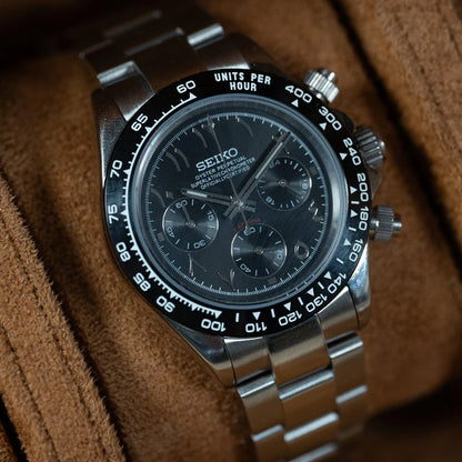 SEIKO MOD DAYTONA ARABIC BLACK