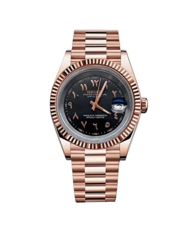 ARABIC DIAL BLACK ROSE GOLD