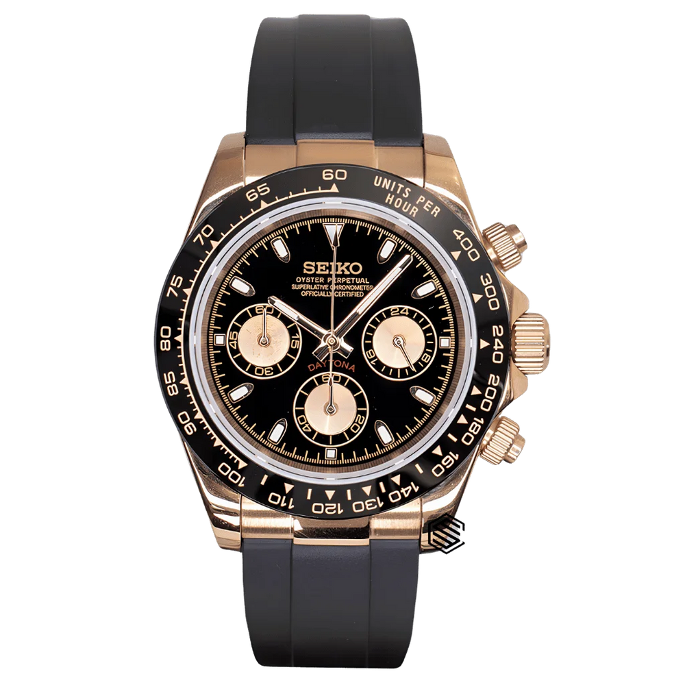 SEIKO MOD DAYTONA / OYSTERFLEX OR ROSE