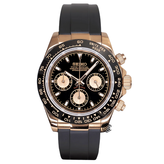 SEIKO MOD DAYTONA / OYSTERFLEX OR ROSE