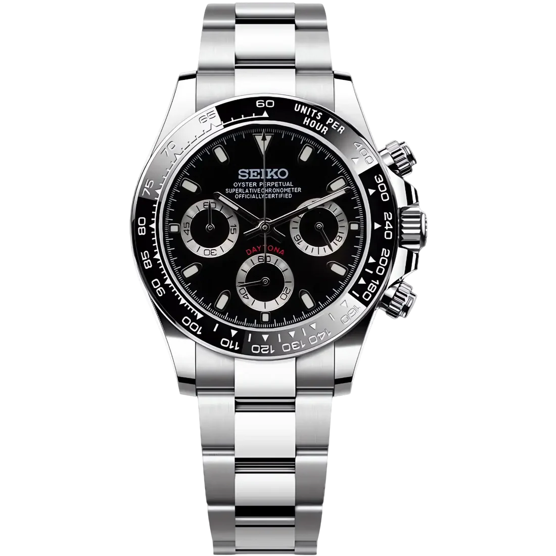 SEIKO MOD DAYTONA BLACK