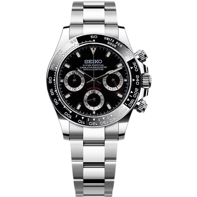 SEIKO MOD DAYTONA BLACK