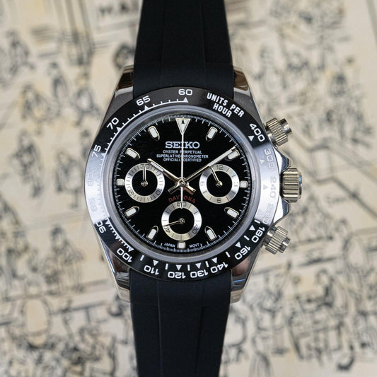 SEIKO MOD DAYTONA BLACK