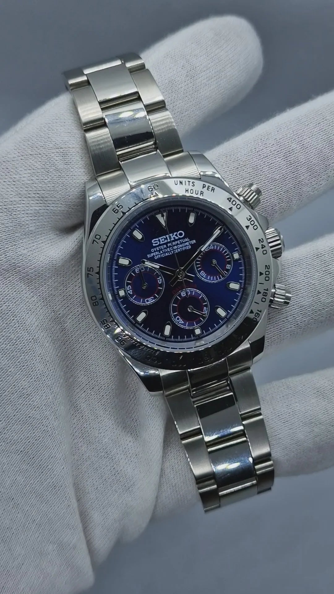 SEIKO MOD DAYTONA BLUE