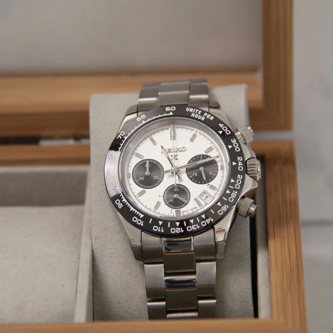 SEIKO MOD DAYTONA WHITE
