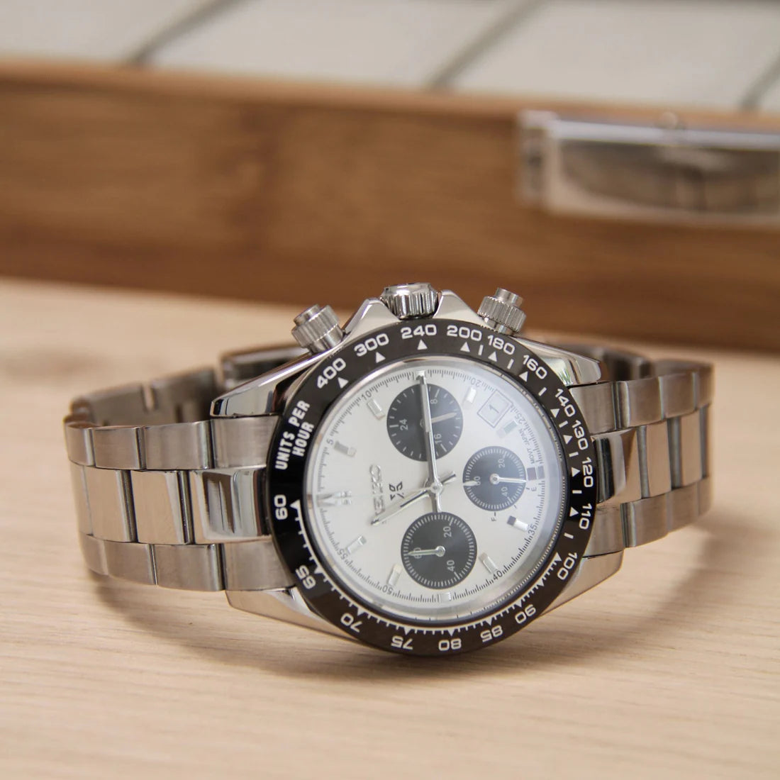 SEIKO MOD DAYTONA WHITE