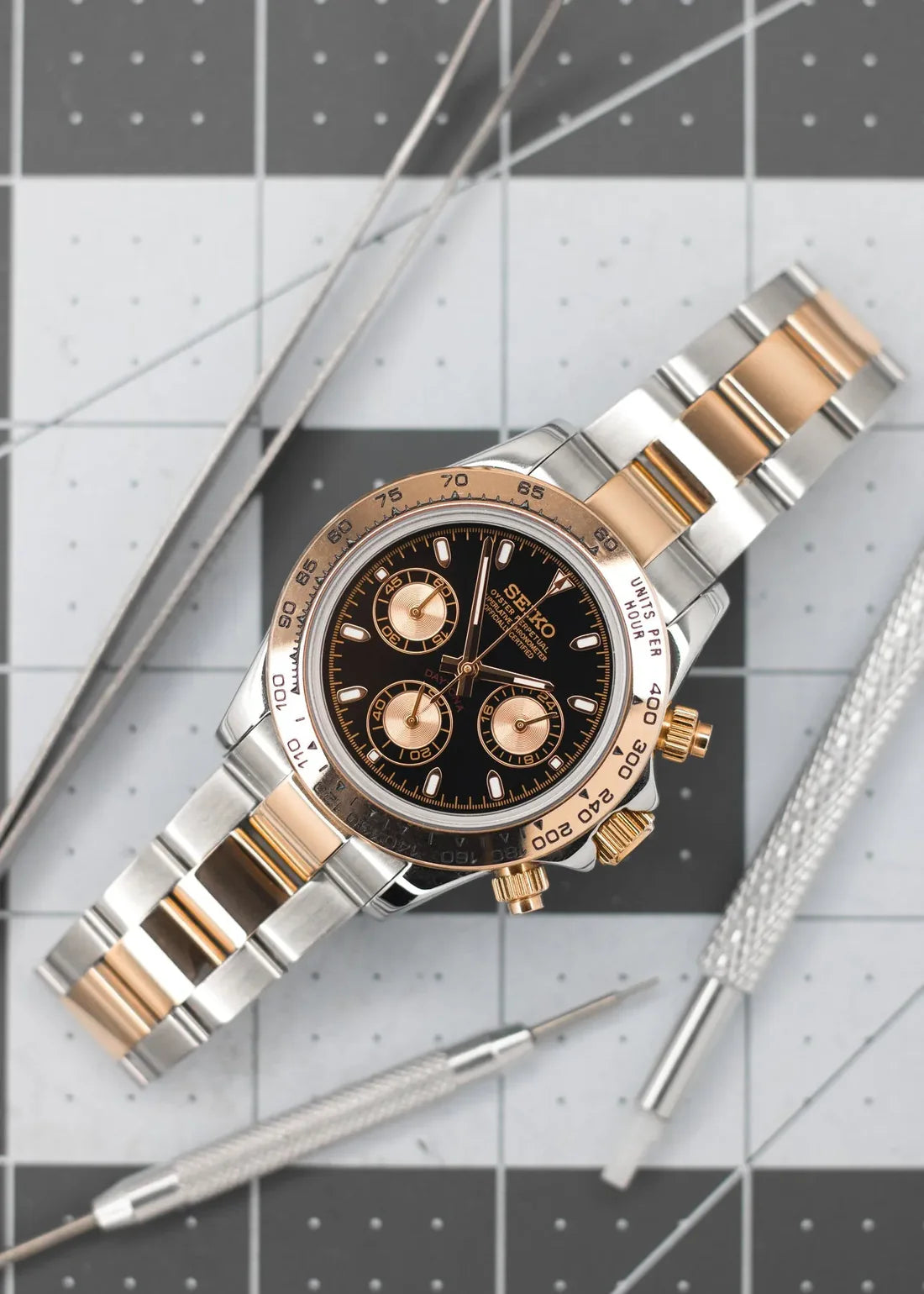 SEIKO MOD DAYTONA / OR ROSE