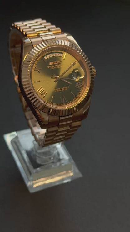 DAY DATE GREEN ROSE GOLD