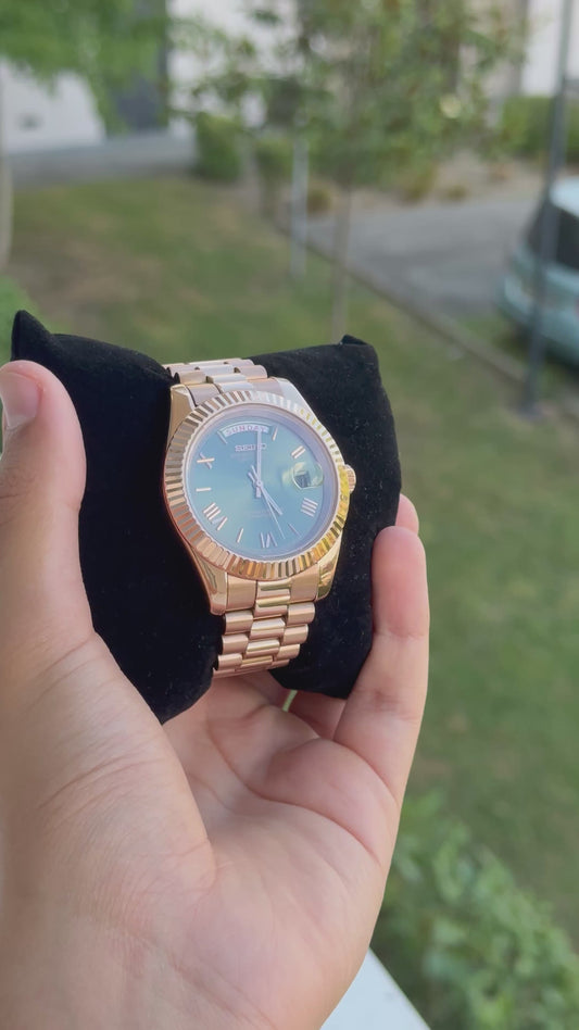 DAY DATE GREEN ROSE GOLD